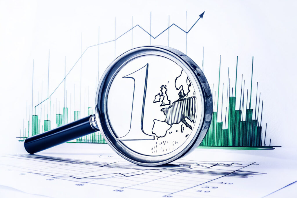 Cum-Ex: BGH-Entscheidung im Fokus der steuerstrafrechtlichen Aufarbeitung Illustration mit Euro-Münze und Europa-Karte unter Lupe – symbolische Darstellung der Cum-Ex-Entscheidung des Bundesgerichtshofs.